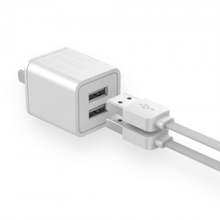USB Wall Charger, 2.1A/5V Dual Port USB Cube Power Adapter Charger Plug Charging Block Replacement for Phone 12/11/ XS /XR/X Promax, 8/7/6 Plus, Samsung, LG, HTC, Moto, Android Phones